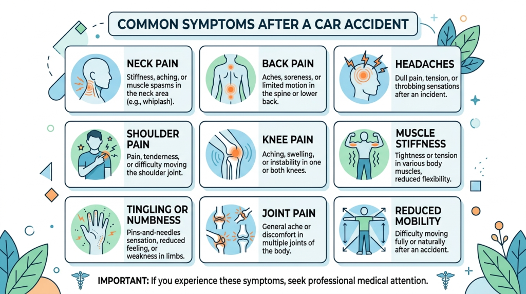Common symptoms after a car accident in Haltom City